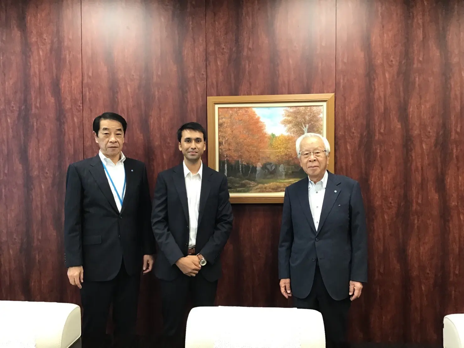 Founder Janardan Giri with Japanese business partners in Japan